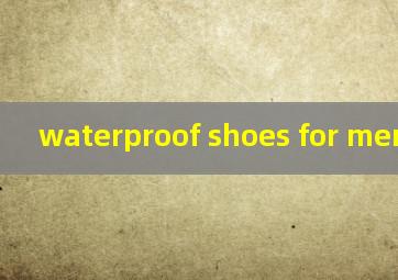  waterproof shoes for men